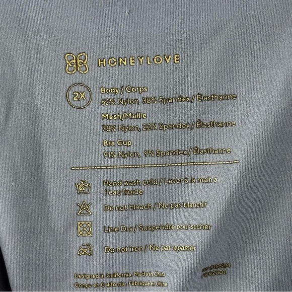 Honeylove Liftwear Camisole Beautiful Two tone blue Size 2X Plus Size - Picture 7 of 10